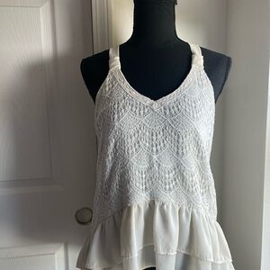 White Crotchet Women's Top